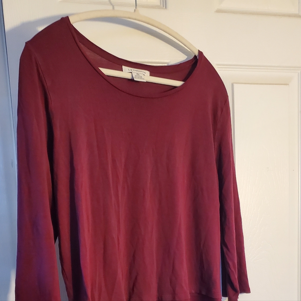 Liz  Claiborne Women's Burgundy Top